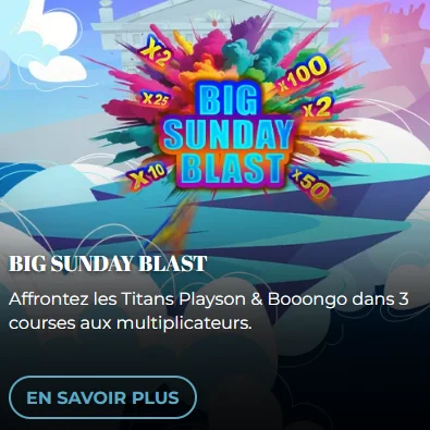 Tournoi Sunday Blast de l'Olympe Casino Bin