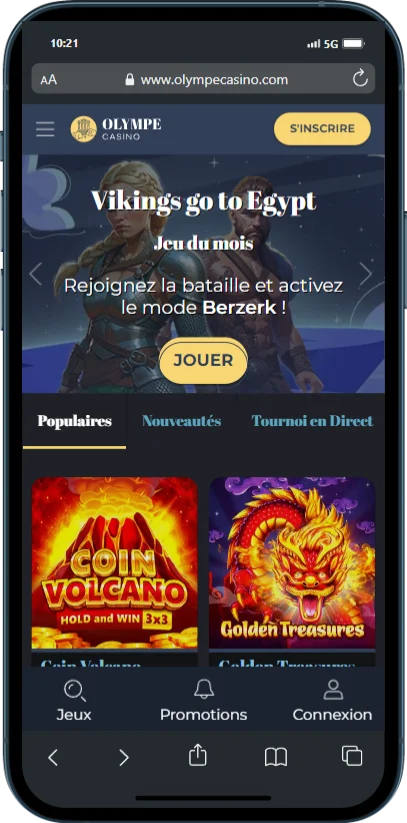 Application du casino Olympe