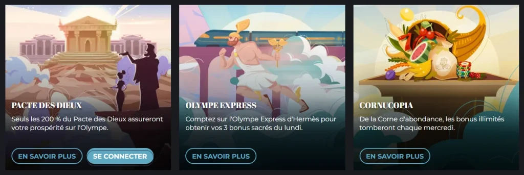 Olympe - Bonus d'inscription